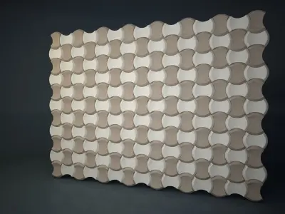 03 3DECOR PATTERN WALL Low-poly 3D model