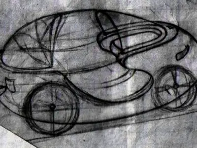 mini-car toy car with wheels and seat Free 3D model