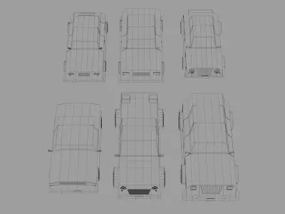 Pack of Low Poly Cars Low-poly 3D model