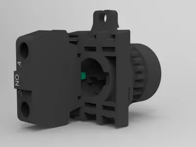 push button switch off 3D model