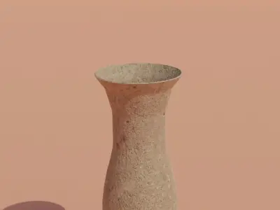 Textured 3 Ash Sand Vase Low-poly 3D model