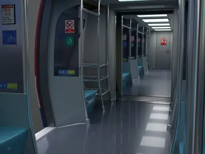 Monorail train 3D model