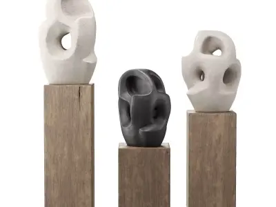 Abstract knot egg sculpture 3D model