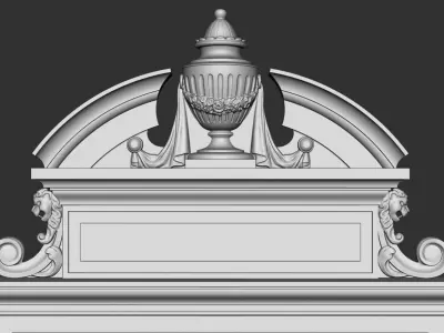 Classical door frame 3D model