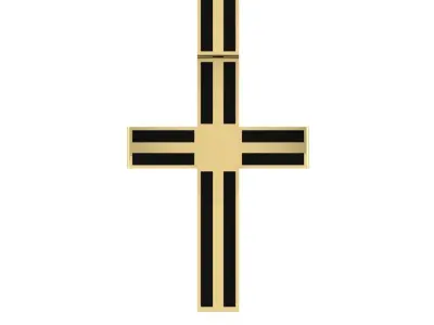 Enamel Cross Pendant 3D print model