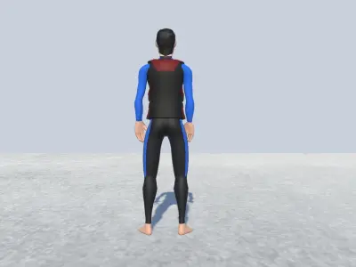 Swim Suit Avatar Rigged  Low-poly 3D model