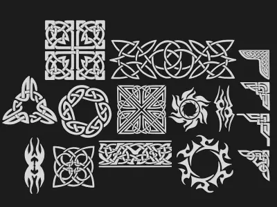 3D Celtic ornament 3D model