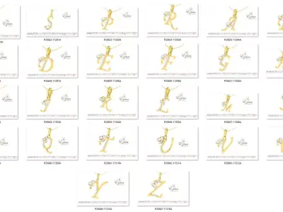 All Alphabet pendent 3D print model