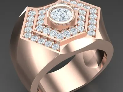 Luxury Men Rings Designs 6MR083 3D print model