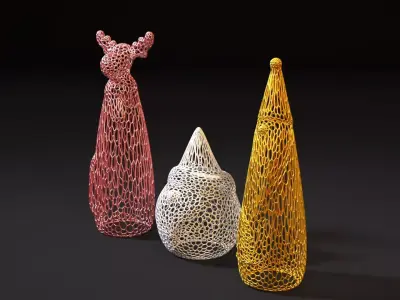 Christmas decor set 3D print model