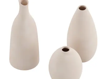 Nordic wind ceramic vase 3D model