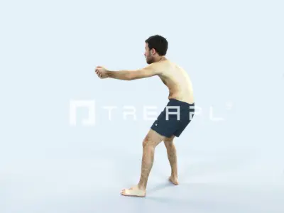 Flow 15G Beach Receiving Sports Man Low-poly 3D model