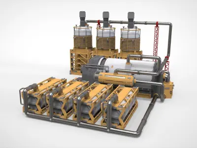 Sci-fi storage tank 4 3D model