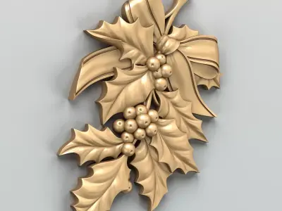 Carved decor central 019 3D model