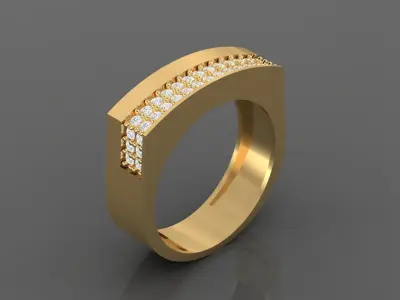 An engagement ring 3dmodel 3dprint Free 3D print model