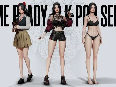 K-POP SERIES Sun - Game Ready Low-poly 3D model