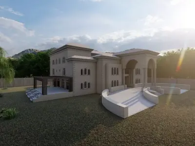 House King-villa-modern house 3D model