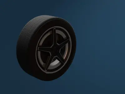Tyre wheel rim for any cars 3D model
