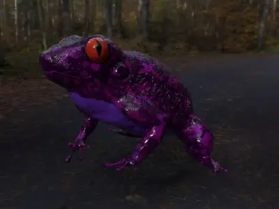 Purple Frog 3D model