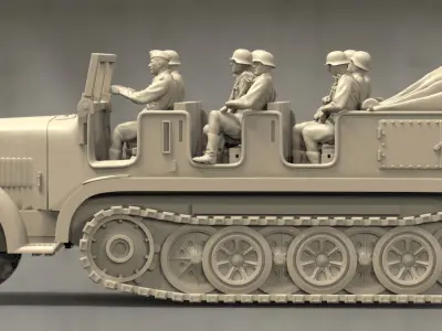 sd kfz 7 1  3D print model