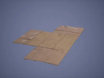 Paper Box Set Low Poly Game Ready  Low-poly 3D model