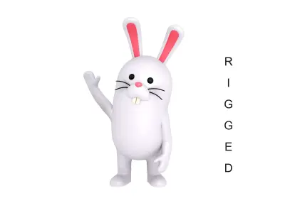 Rigged Rabbit Character 3D model