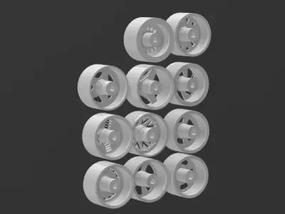 11 PCS HOT WHEELS RIM PACKS 3D print model