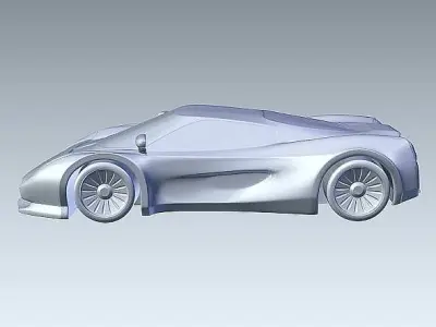 3D supercar concept 3D print model