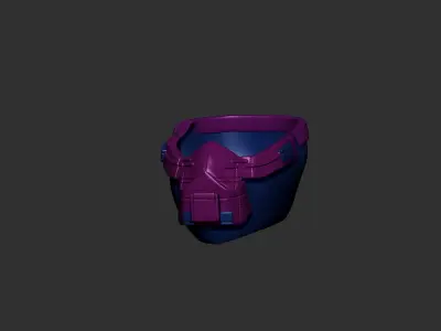 helmet high poly sculpt 3d printable  3D model 7