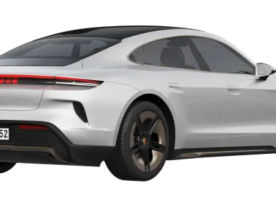 Porsche Taycan Turbo S 2024 3D model