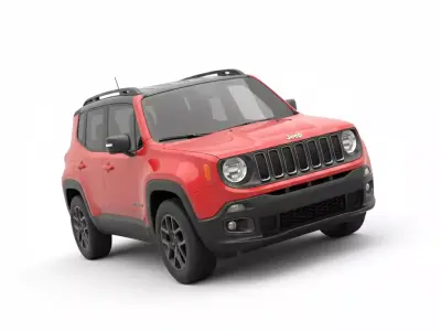 Jeep Renegade 2015 Compact Urban Off Road SUV Low-poly 3D model