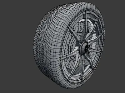 Car Rims 3 Low-poly 3D model
