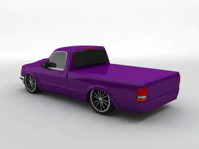 Pickup Truck Street Version Low-poly 3D model