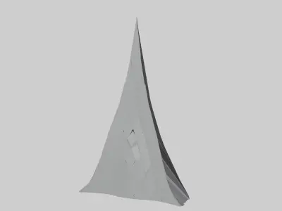 Peak Structure Low-poly 3D model