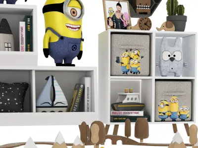 toys and furniture set  Low-poly 3D model