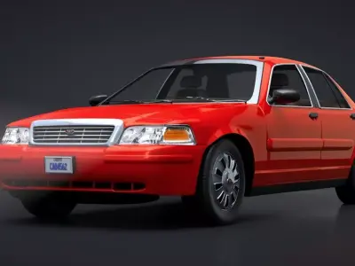 City Car C4D Rigged 3D model