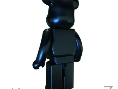 BlueTitanium Bear Brick 3D model