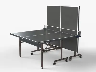 Black Tennis Table Ping Pong  rackets  and ball Low-poly 3D model
