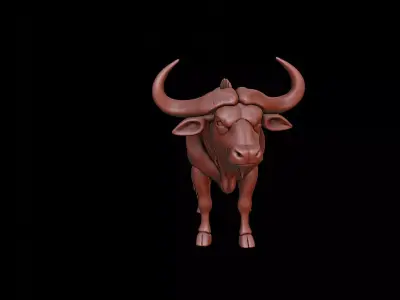 Buffalo Animal Sculpture 3D print model buy