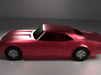 Chevrolet Camaro SS 1969 - Low poly car Low-poly 3D model