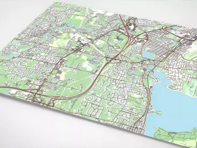 Cityscape Warwick England 3D model