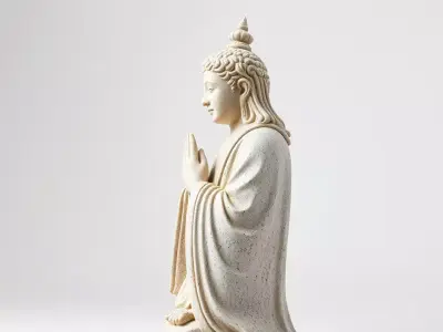 Serene Buddha Statue model pack Low-poly 3D model