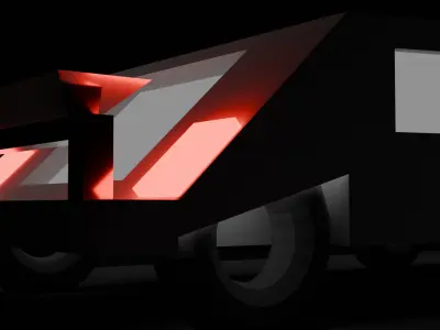 A Modular Stylized Car Low-poly 3D model