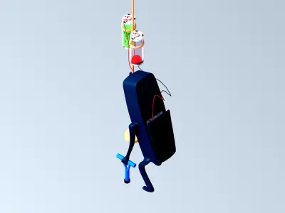 Old Phone Low-poly 3D model