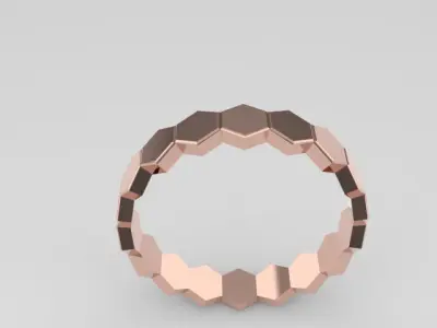Hexagon Ring Free 3D print model