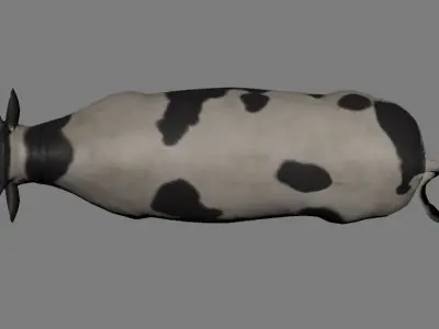 Cow Animated VFX Grace Low-poly Low-poly 3D model
