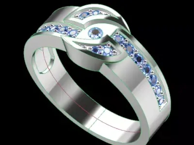 free jewelry ring Free 3D print model get