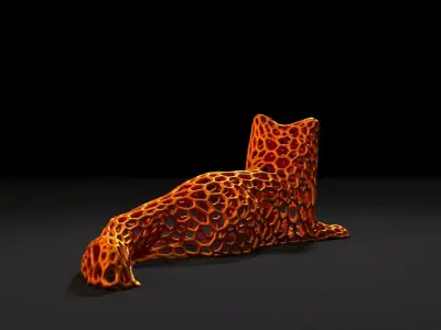 Cat Voronoi 3D print model