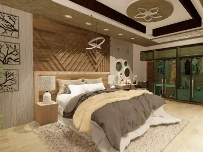 Modern Master Bedroom 3D model 3D model