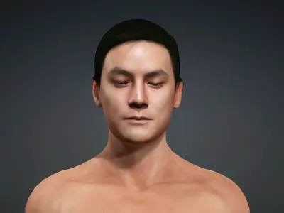 Realistic Handsome Male Character Daniel Wu New Police Story 3D model